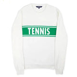 Women's Club Sport Tennis Sweatshirt White and Green-Apparel-Ame and Lulu-CSS-T-S25-Tennis Express