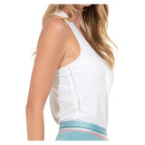 Women's V-Neck Tennis Tank with Bra,Apparel,Lucky In Love,,,Tennis Express,CT60-B-W1