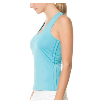 Women's V-Neck Tennis Tank with Bra-Apparel-Lucky In Love-, [current_file_name-Tennis Express