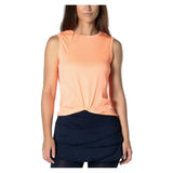 Women's Twist Front Tennis Tank Orange Frost-Apparel-Lucky In Love-CT701-824-1-Tennis Express