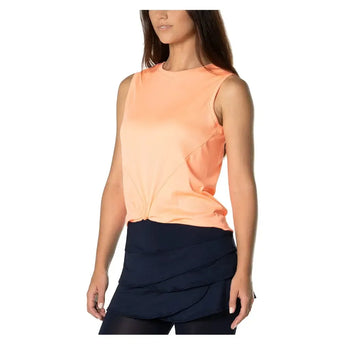 Women's Twist Front Tennis Tank Orange Frost-Apparel-Lucky In Love-CT701-824-2-Tennis Express