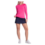 Women's Breeze Long Sleeve Tennis Top Shocking Pink, Lucky In Love, Tennis Express, CT908-645-6