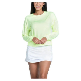 Women's LUV Hype Long Sleeve Tennis Top Lemon Frost-Apparel-Lucky In Love-CT910-718-2-Tennis Express