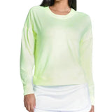 Women's LUV Hype Long Sleeve Tennis Top Lemon Frost-Apparel-Lucky In Love-CT910-718-Tennis Express