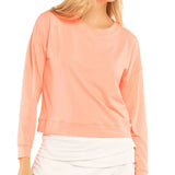 Women's LUV Hype Long Sleeve Tennis Top-Apparel-Lucky In Love-CT910-B-Glow-Tennis Express