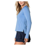 Women's LUV High Low Breezy Long Sleeve Tennis Top-Apparel-Lucky In Love-CT977-430-2-Tennis Express