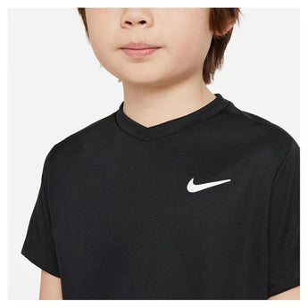 Boys' Court Dri-FIT Victory Short Sleeve Tennis Top-Apparel-Nike-CV7565-010-3-Tennis Express