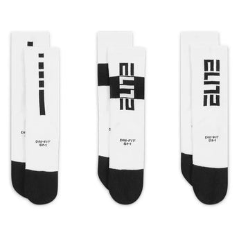 Juniors' Elite Crew Socks 3 Pairs-Socks-Nike-CW6063-100_3-Tennis Express