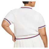 Women's Aceline Cropped Tennis Polo White,Apparel,Courting,,,Tennis Express,CWSS26CP01-2