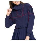 Women's Tiebreaker Tennis Windbreaker Navy,Apparel,Courting,Navy,L,Tennis Express,CWSS26WB01-3