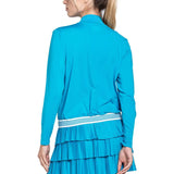 Women's Baseline Throw Over Tennis Top Caribbean Blue-Apparel-Lucky In Love-CX009-439H24-2-Tennis Express
