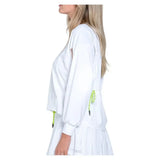 Women's Be Tulle Tennis Throw Over-Apparel-Lucky In Love-CX011-B-White1-Tennis Express