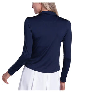 Women's Free Play Zip Long Sleeve Tennis Top Midnight,Apparel,Lucky In Love,,,Tennis Express,CX034-401-4