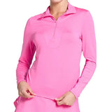 Women's LUV Free Play Zip Long Sleeve Tennis Top Taffy-Apparel-Lucky In Love-CX034-695S25-Tennis Express