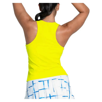 Women's Club House Tennis Tank with Bra Yellow-Apparel-Lucky In Love-CX089-709U25-1-Tennis Express