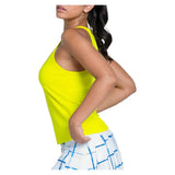 Women's Club House Tennis Tank with Bra Yellow-Apparel-Lucky In Love-CX089-709U25-2-Tennis Express