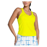 Women's Club House Tennis Tank with Bra Yellow-Apparel-Lucky In Love-CX089-709U25-3-Tennis Express