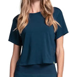 Women's LUV Power Box Tennis Top Midnight-Apparel-Lucky In Love-CX095-401F25-3-Tennis Express