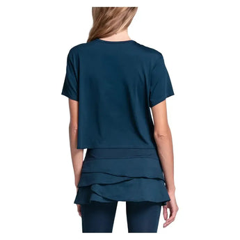 Women's LUV Power Box Tennis Top Midnight-Apparel-Lucky In Love-CX095-401F25-4-Tennis Express