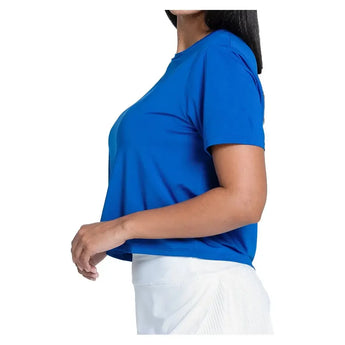 Women's LUV Power Box Tennis Top Electric Blue-Apparel-Lucky In Love-CX095-440S25-1-Tennis Express