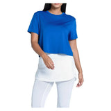 Women's LUV Power Box Tennis Top Electric Blue-Apparel-Lucky In Love-CX095-440S25-2-Tennis Express