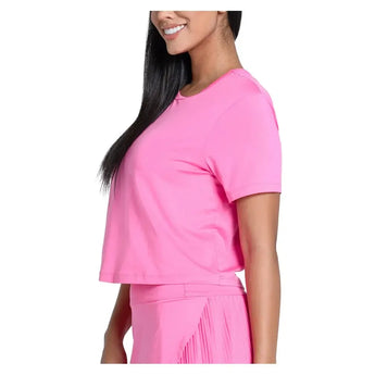 Women's LUV Power Box Tennis Top Taffy-Apparel-Lucky In Love-CX095-695S25-Tennis Express
