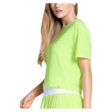 Women's LUV Power Box Tennis Top Lemon Frost-Apparel-Lucky In Love-CX095-718S25-1-Tennis Express