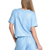 Women's Renew Heather Short Sleeve Tennis Top-Apparel-Lucky In Love-CX097-05B476S25-1-Tennis Express