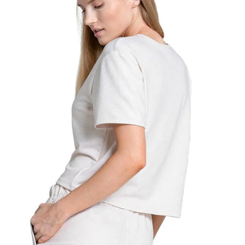 Women's Renew Heather Short Sleeve Tennis Top-Apparel-Lucky In Love-CX097-06B201-1-Tennis Express