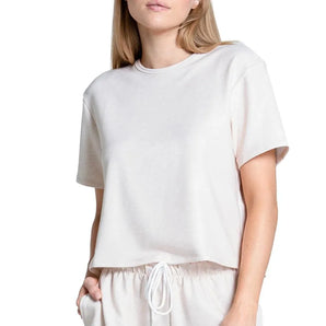 Women's Renew Heather Short Sleeve Tennis Top-Apparel-Lucky In Love-CX097-06B201-Tennis Express
