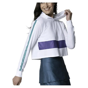 Women's All That Shimmers Tennis Hoodie White-Apparel-Lucky In Love-CX100-87D110H25-1-Tennis Express
