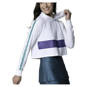 Women's All That Shimmers Tennis Hoodie White-Apparel-Lucky In Love-CX100-87D110H25-1-Tennis Express