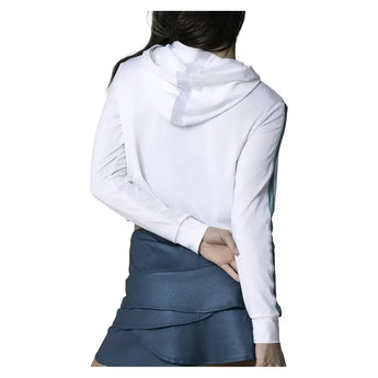 Women's All That Shimmers Tennis Hoodie White-Apparel-Lucky In Love-CX100-87D110H25-2-Tennis Express