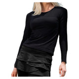 Women's Seamless Long Sleeve Tennis Top-Apparel-Lucky In Love-CX104-100-Tennis Express