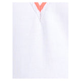 Women's Victory V-Neck Tennis Sweater White and Shocking Pink-Apparel-Lucky In Love-CX105-115-5-Tennis Express