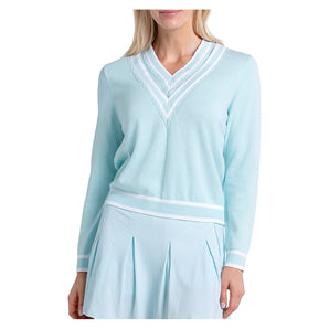 Women's Victory V-Neck Tennis Sweater Wave-Apparel-Lucky In Love-, [current_file_name-Tennis Express