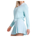 Women's Victory V-Neck Tennis Sweater Wave-Apparel-Lucky In Love-Wave-XS, [current_file_name-Tennis Express