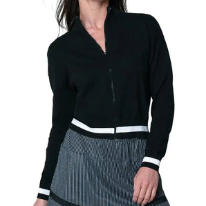 Women's Rally Mock Neck Tennis Cardigan-Apparel-Lucky In Love-CX106-121-Tennis Express