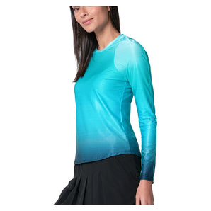 Women's In It To Win It Long Sleeve Tennis Top Aquamarine-Apparel-Lucky In Love-CX117-00D416H25-1webp-Tennis Express