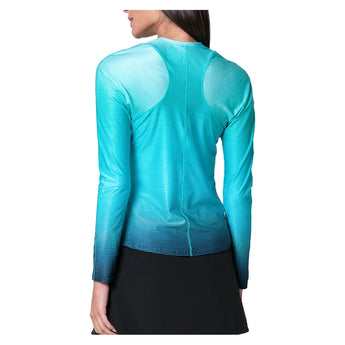 Women's In It To Win It Long Sleeve Tennis Top Aquamarine-Apparel-Lucky In Love-CX117-00D416H25-2-Tennis Express