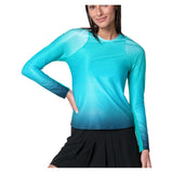 Women's In It To Win It Long Sleeve Tennis Top Aquamarine-Apparel-Lucky In Love-CX117-00D416H25-668881Tennis Express