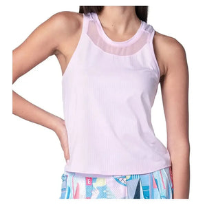 Women's Goddess Hip Fit Tennis Tank Pink Sand-Apparel-Lucky In Love-CX124-685F25-Tennis Express