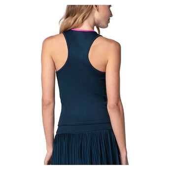 Women's Racer Rib Tennis Tank Midnight-Apparel-Lucky In Love-CX126-401F25-1-Tennis Express