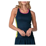 Women's Racer Rib Tennis Tank Midnight-Apparel-Lucky In Love-CX126-401F25-Tennis Express