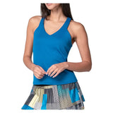Women's Clubhouse Tennis Tank with Bra Electric Blue-Apparel-Lucky In Love-CX127-440-Tennis Express