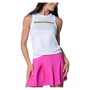 Women's Love Set Tie Back Tennis Tank White-Apparel-Lucky In Love-CX128-67D110F25-Tennis Express