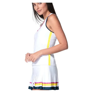 Women's Love Bound Tennis Tank with Bra White-Apparel-Lucky In Love-CX130-65D110-2-Tennis Express