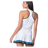 Women's Stripe Hype Tennis Tank with Bra White-Apparel-Lucky In Love-CX130-75D110-23-Tennis Express