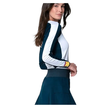 Women's Love Bound Long Sleeve Tennis Top White-Apparel-Lucky In Love-CX131-69D110-2-Tennis Express