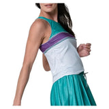 Women's Chroma Stripe Cinch Tennis Tank White-Apparel-Lucky In Love-CX136-85D110-1-Tennis Express